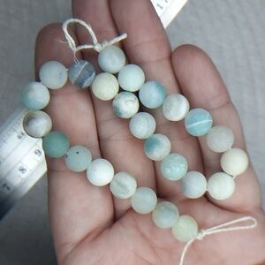 8mm Matte Amazonite 8in Strand #18